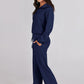 Casual Zippered Long Sleeved Two Piece Set