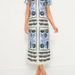 Round Neck Placement Print Dress