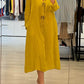 Casual Loose Solid Simple V Neck Dress