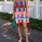 Vibrant Placement Print Dress