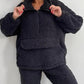 Comfy Plush Pocket Casual 2pc Suit