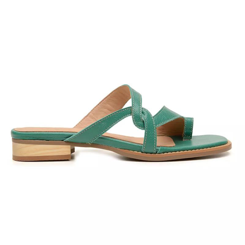 Cross Strap Open Toe Flat Sandals