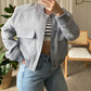 Women's stand collar large pocket jacket