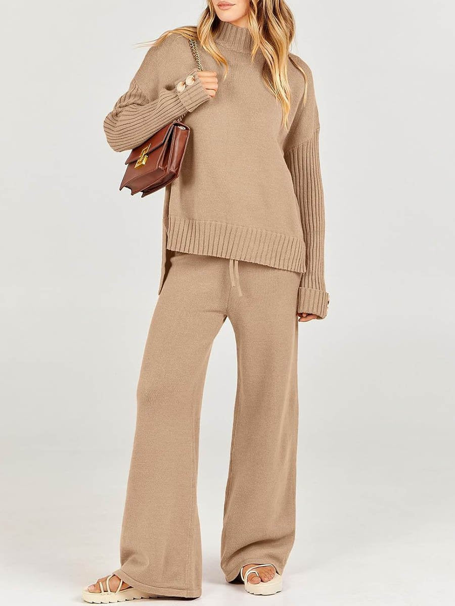 High Neck Knitted Suit