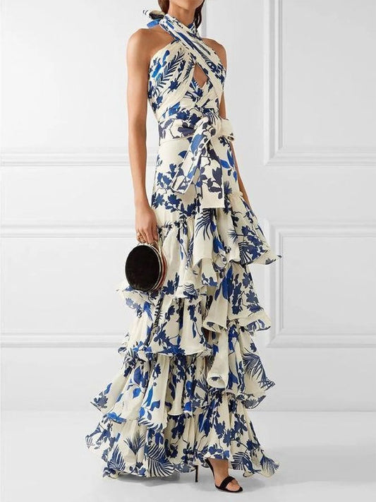 Floral Ruffled Maxi  Dress