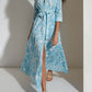 Printed Belt Maxi Shirt Dress