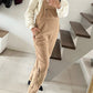 Lamb Fleece Loose Overalls