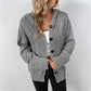 Drawstring knitted cardigan