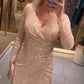 V Neck Sequinned Dress