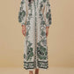 Button Up Printed Long Sleeve Maxi Dress