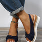 Rope Bow Wedge Sandals