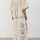 Fashion Linen Printed Wide Leg Sets