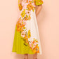 Fashion Floral Print Puff Sleeve Dress