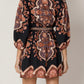 Ethnic Bohemian Print Pocket Dress