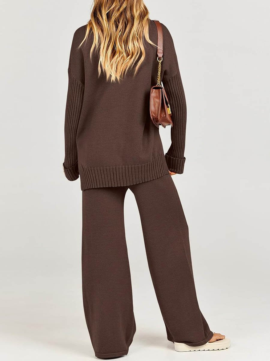 High Neck Knitted Suit