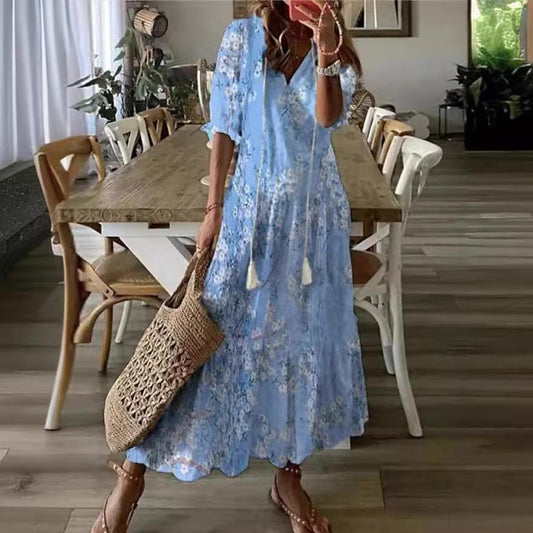 Hot Floral Casual Maxi Dress