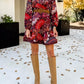 Printed Long Sleeve Flounce Dress