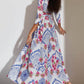 Printed Belt Maxi Shirt Dress