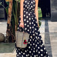 Polka Dot Sleeveless Maxi Dress
