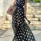 Polka Dot Sleeveless Maxi Dress
