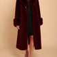 Long Coat With Faux Fur Collar