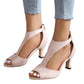 Fashion Back Zip High Heel Sandals