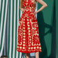 Sling Print Sleeveless Midi Dress