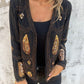 Sequined Long Sleeve Cardigan Coat