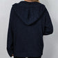 Drawstring knitted cardigan