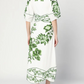 Green Yard Linen Midi Dress
