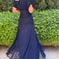 Elegant Floral Elastic Flowy Dress