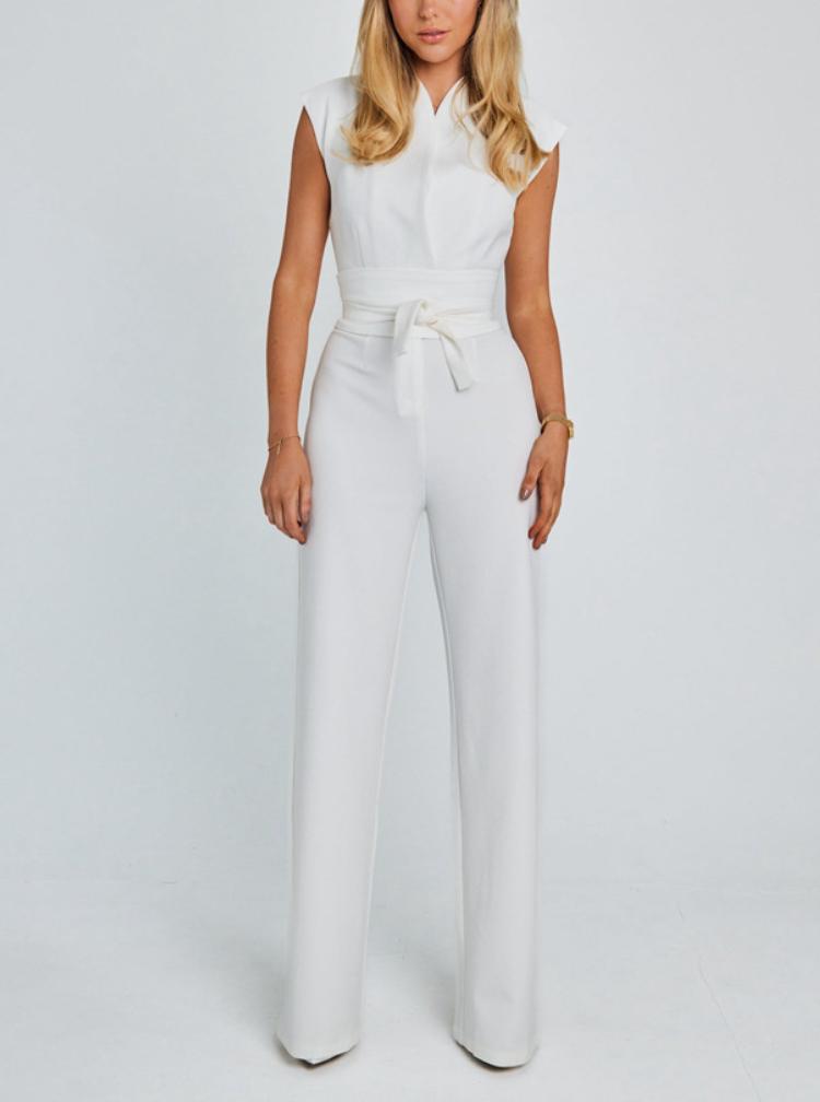 Women's Sleeveless Wide-Leg Jumpsuit