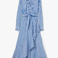 Blue Striped Shirt Dress