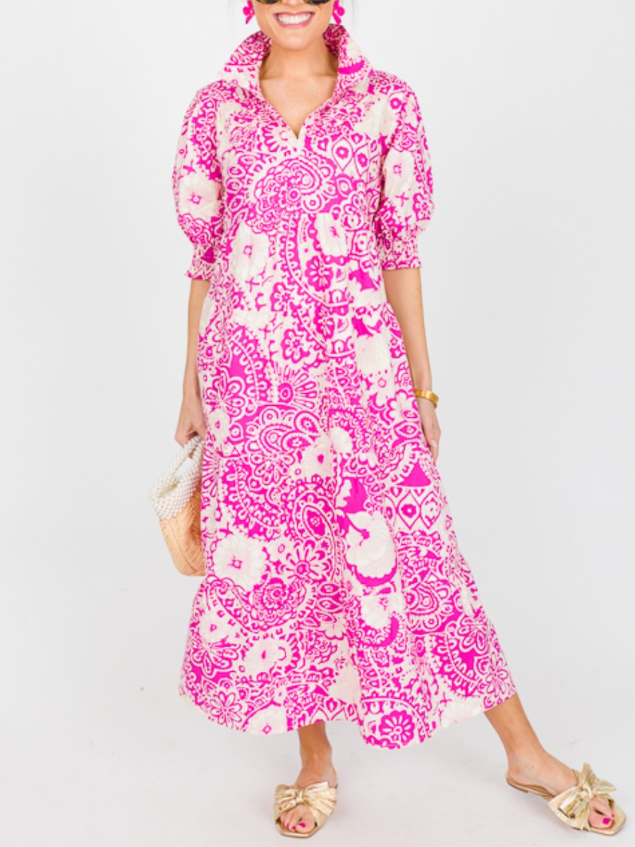 Summer Floral Midi Dress