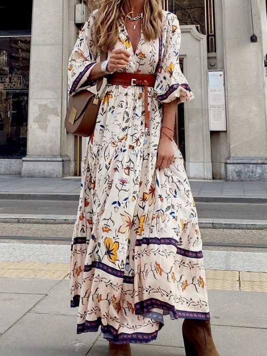 Printed Bohemian Maxi Dress