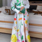 The Flower Printed Maxi Shirt Dress