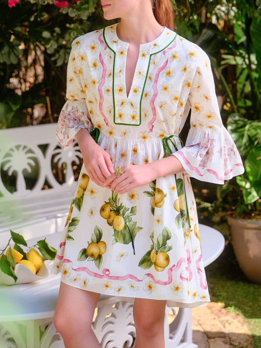 Lemon and Jasmine Cotton Dress