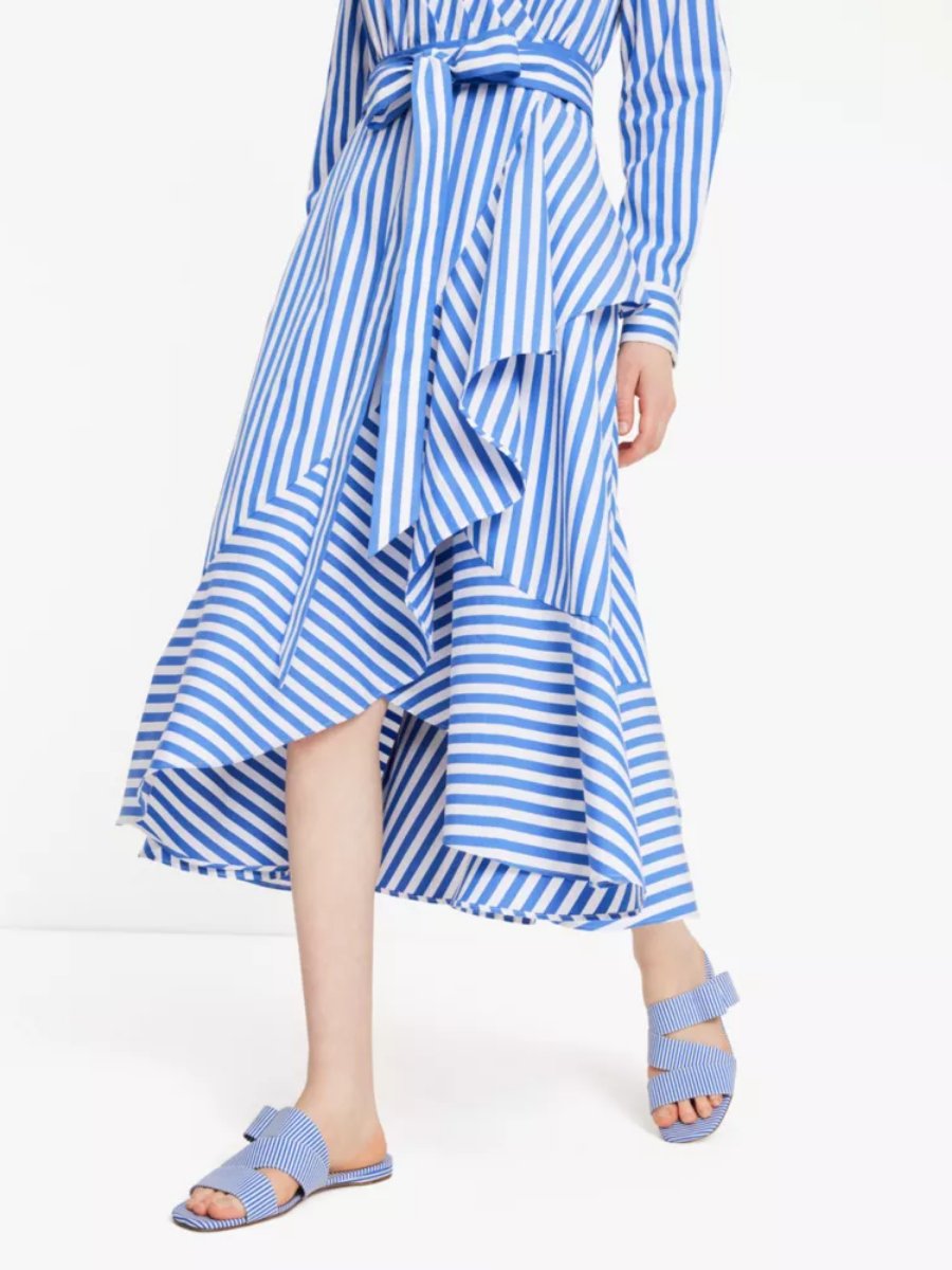 Blue Striped Shirt Dress