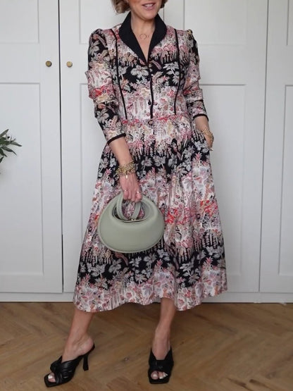 Elegant Floral Midi Dress