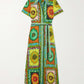 Daisy Belted Printed Maxi Shirt Dress