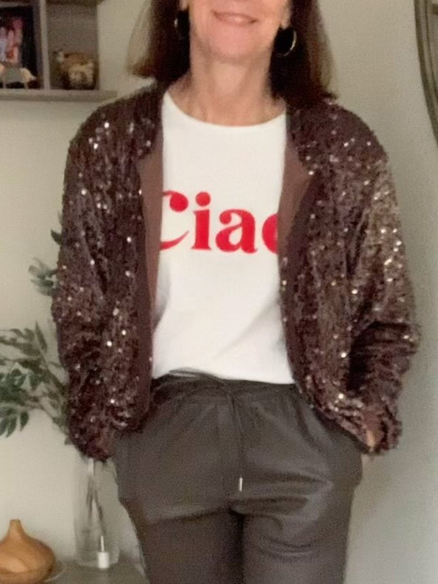 The Sequined Bomber Jacket