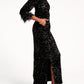 Black Sequin Party Dress