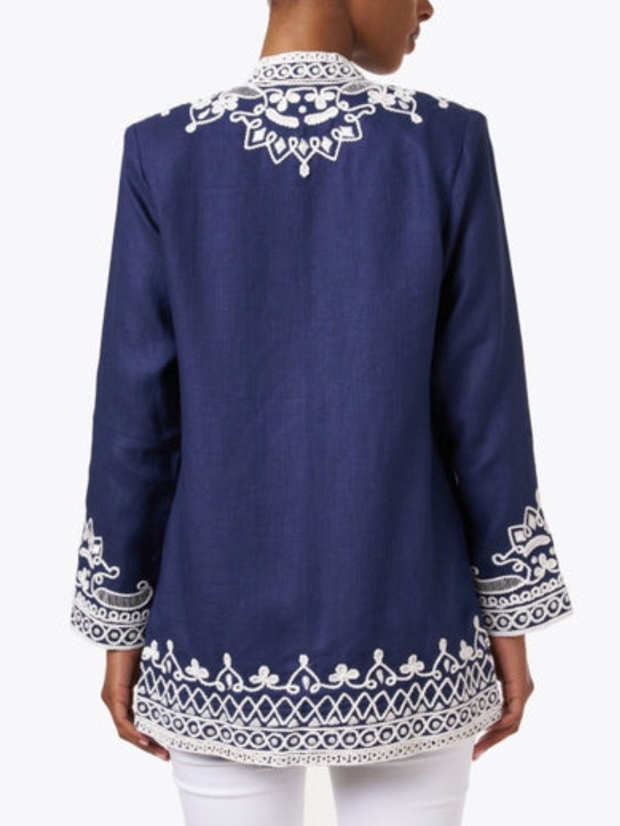 Embroidered Linen Jacket