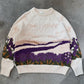 Chunky Lavender Crew Neck Sweater