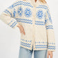 Classic Nordic Pattern Knit Cardigan