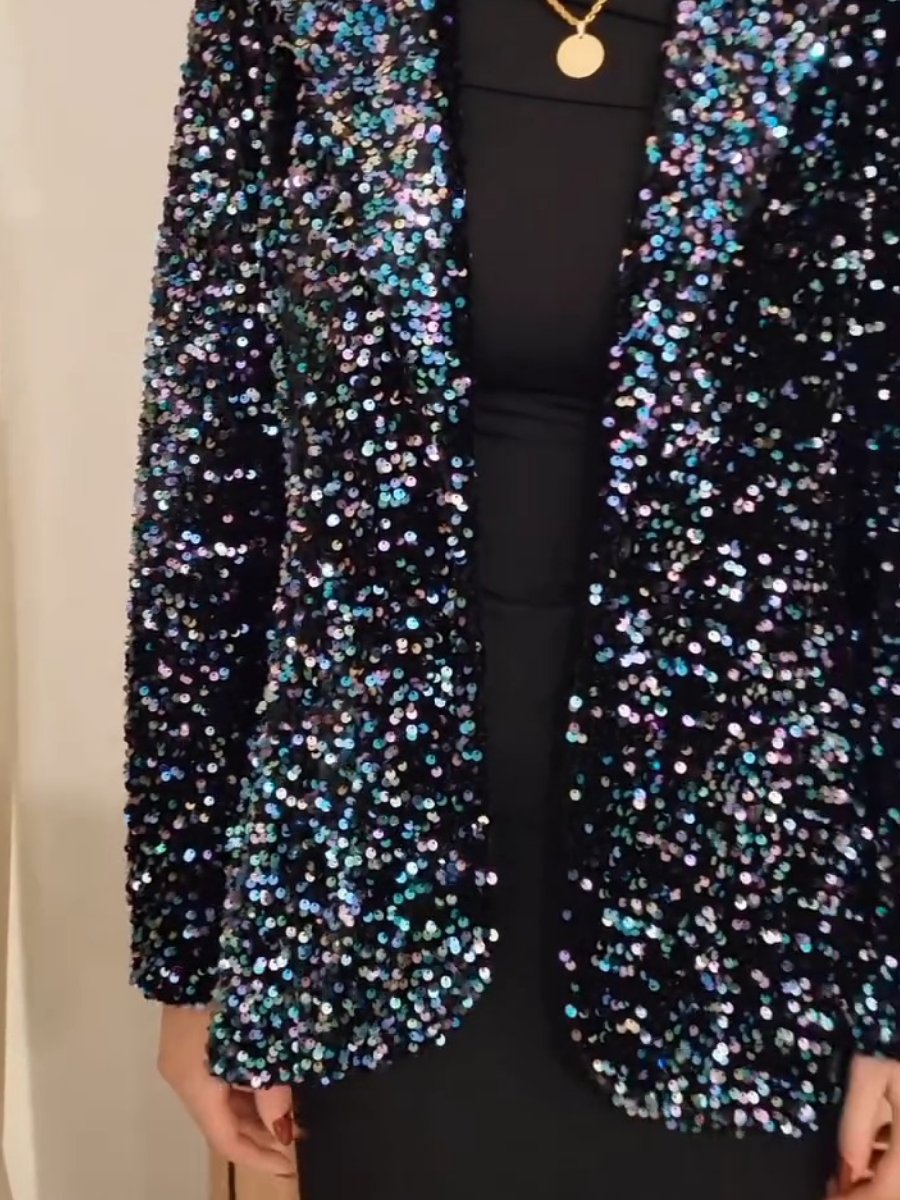 Gorgeous Sequined Blazer Jacket