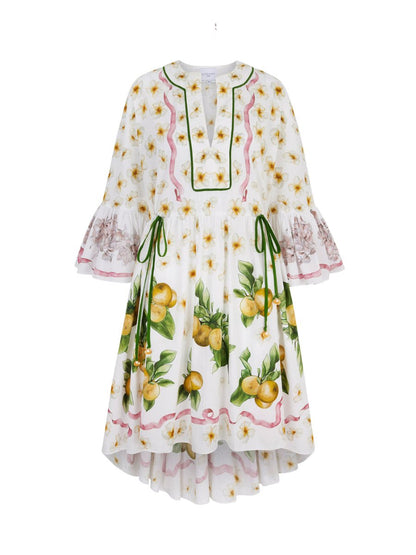 Lemon and Jasmine Cotton Dress