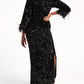 Black Sequin Party Dress