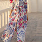 Printed Belt Maxi Shirt Dress