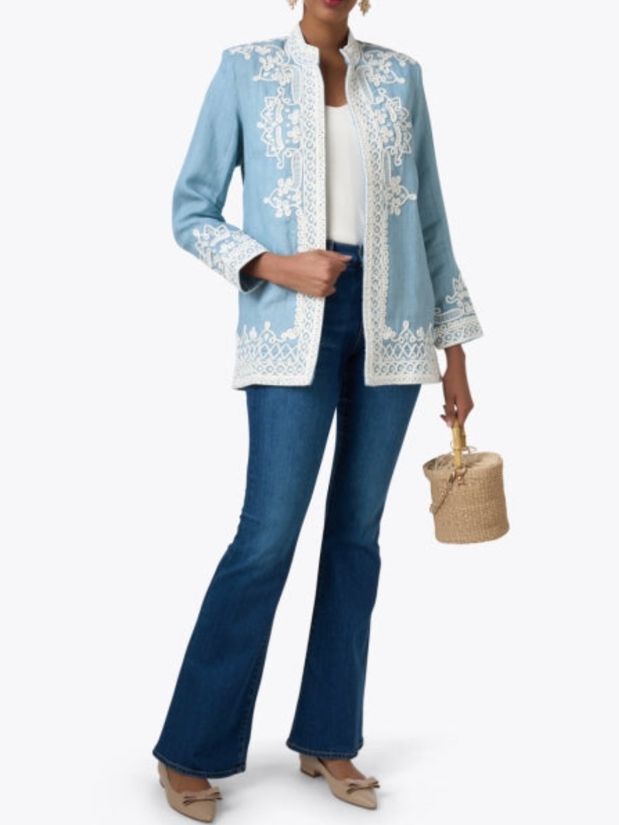 Embroidered Linen Jacket